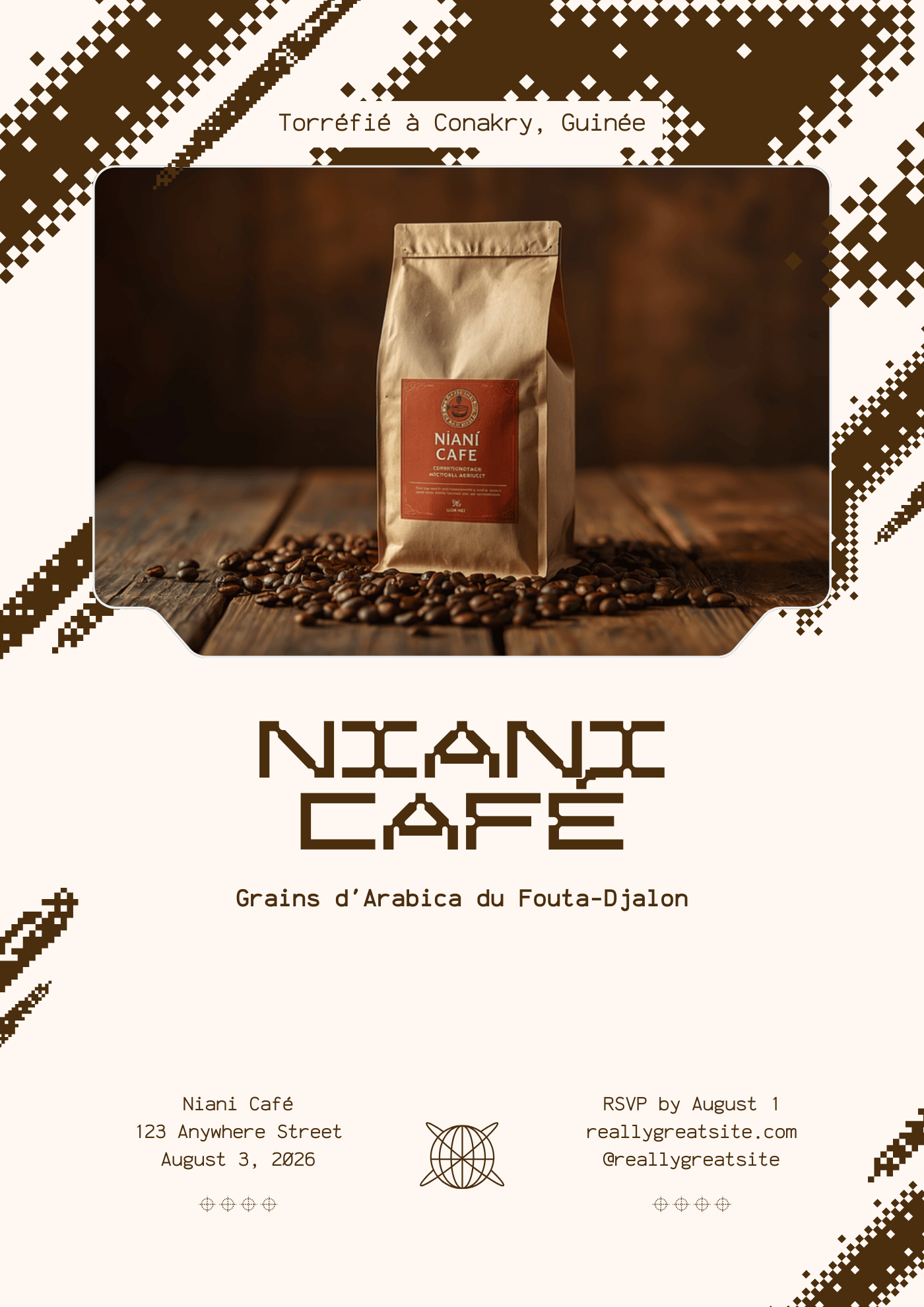 Point of sale poster — editorial variation of the brand guidelines