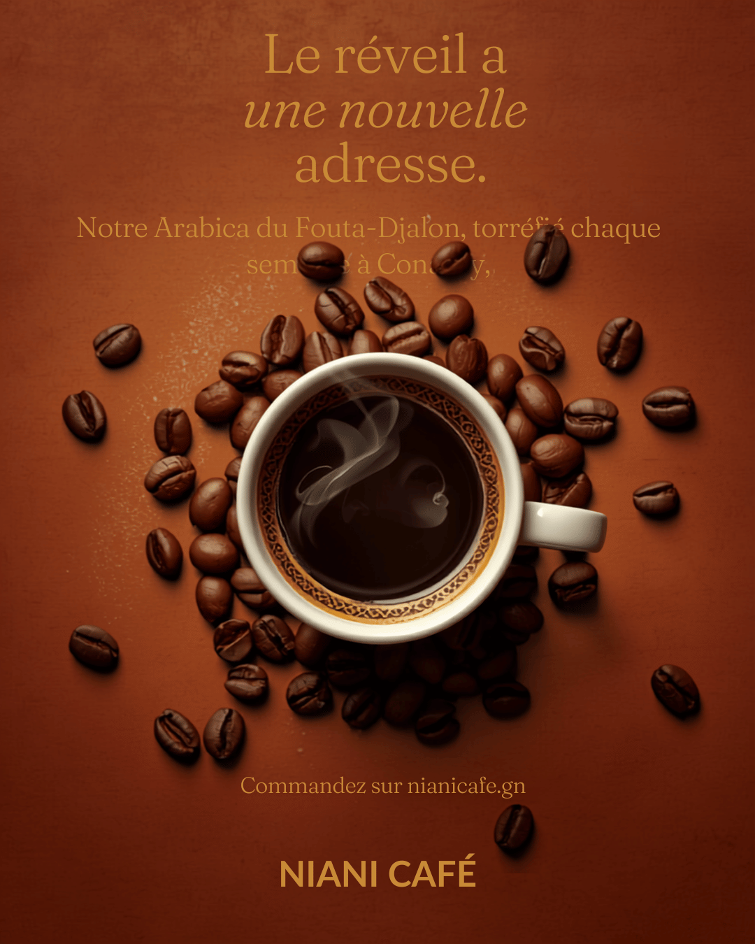 Instagram feed — launch headline 'The wake-up call has a new address'