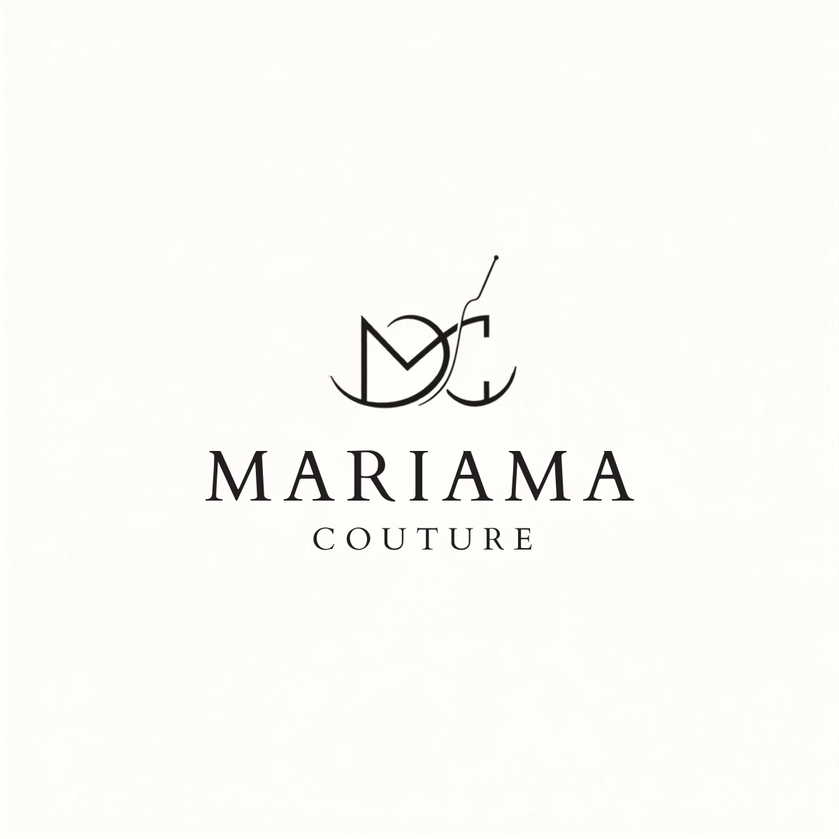 MC monogram — sewn labels, buttons, and boutique packaging