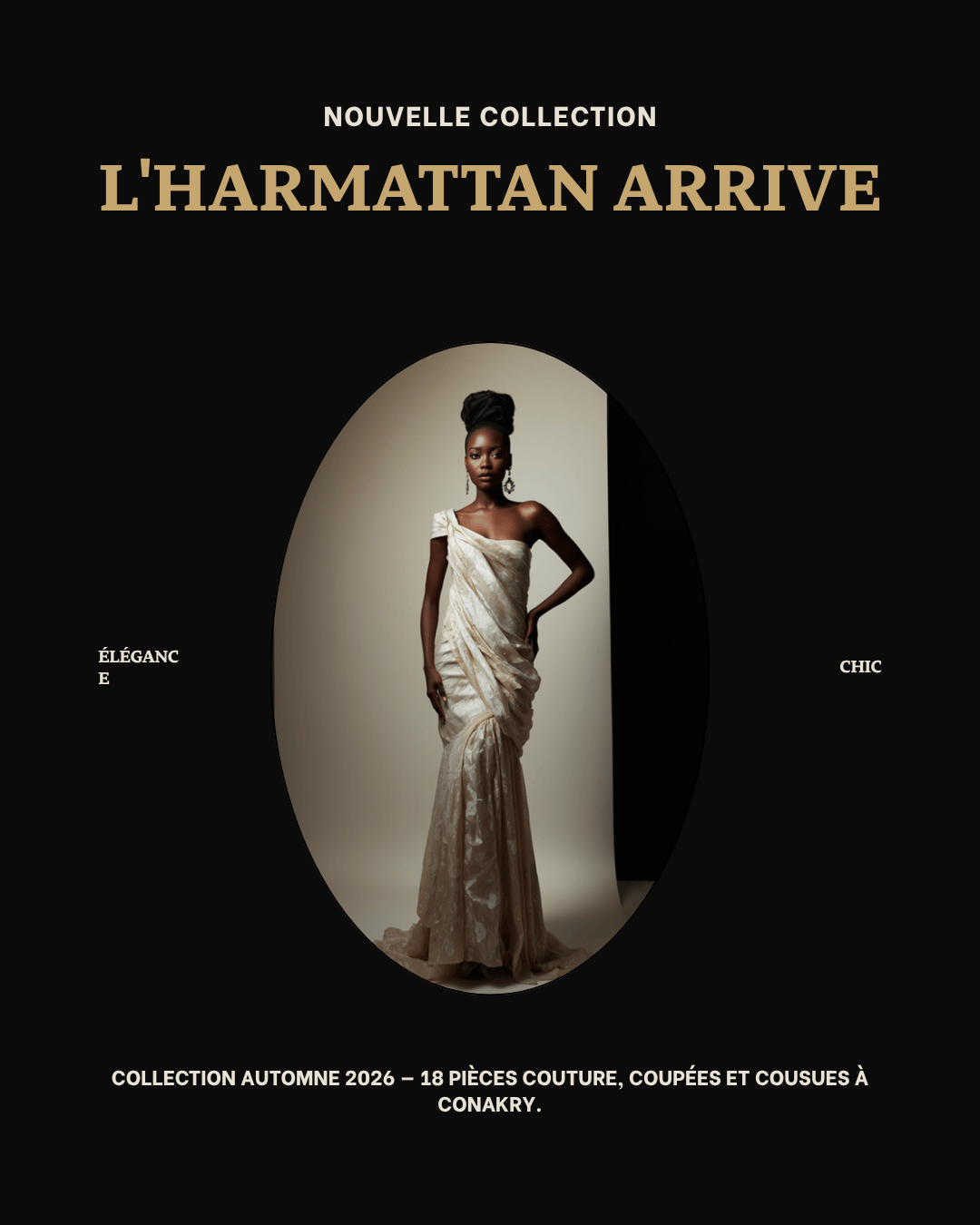 Instagram feed — collection announcement 'L'Harmattan arrives'